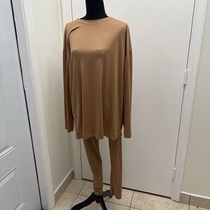 Fashion Nova Camel Long Sleeve Top